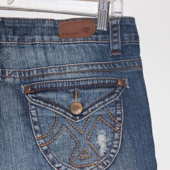 VIGOSS Jean  Bermuda Short Women Size 32 - Picture 6 of 12
